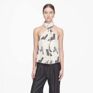 Anine Bing Becca Crane Top Size M